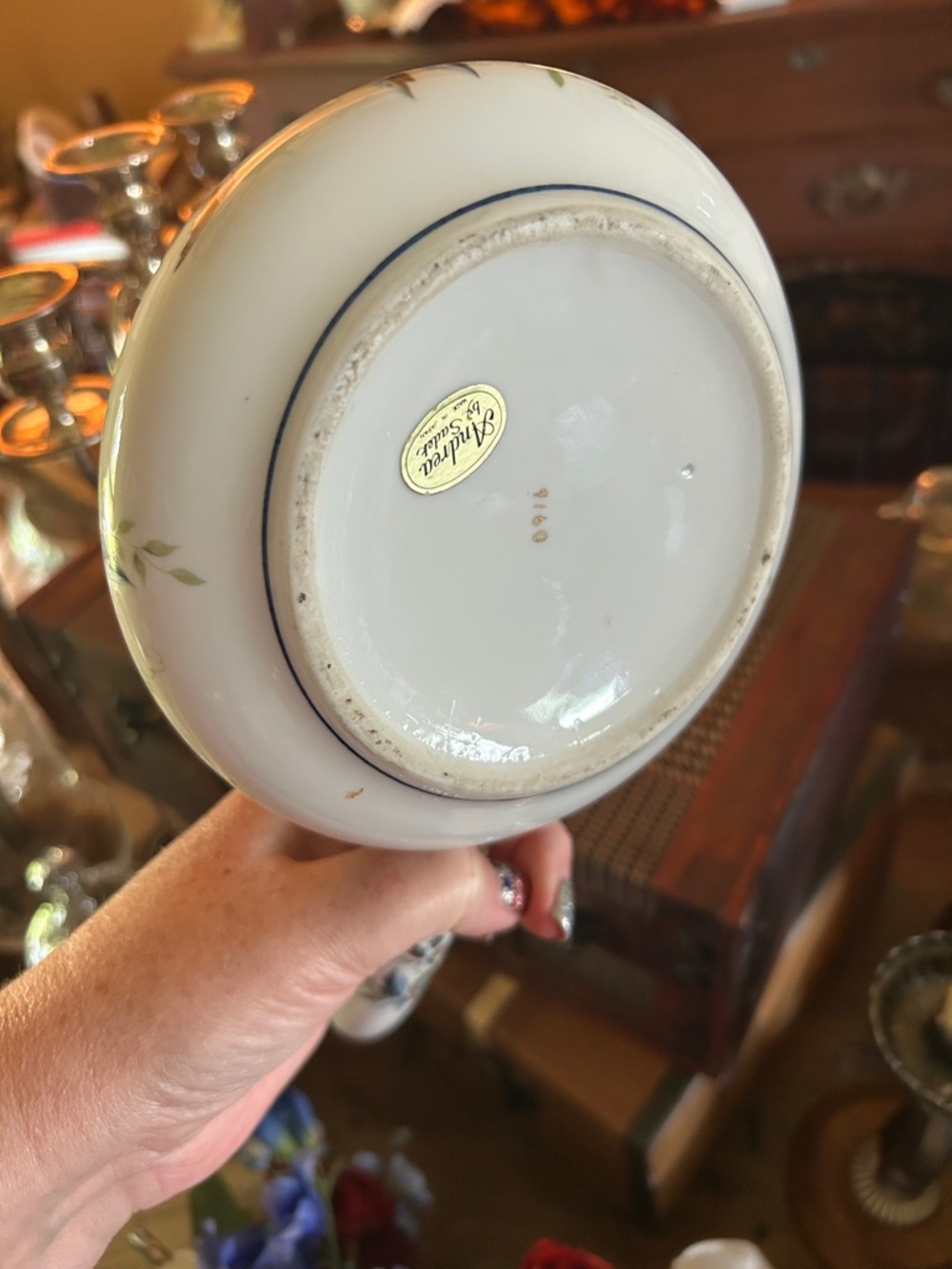 Vintage Chinoiserie Porcelain Silent Butler - Picture 6 of 7